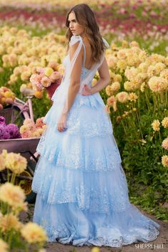 Fall in love with the ethereal beauty of the Sherri Hill 56260 dress from the Spring 2024 collection. 💖✨ This captivating piece is a true masterpiece, designed to make you feel like a princess on your special day. With its romantic silhouette and delicate details, it effortlessly exudes grace and elegance. The intricate lace bodice and flowing chiffon skirt create a dreamy harmony, while the sweetheart neckline adds a touch of allure. Perfect for formal occasions, weddings, or any event where y Bow Strap Dress, Bow Straps, Lace Corset Top, Elegant Ball Gowns, Sherri Hill Prom, Princess Sleeves, Lace Evening Gowns, Sherri Hill Prom Dresses, Prom Dress Stores