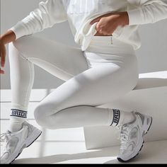 Nwt White Leggings. Super Comfortably. Perfect For Any Bridal Event Or Just To Wear For Running Errands. Thick Rubbed Material Makes These Leggings Super Flattering. Trendy White Stretch Pants, High Stretch White Pants For Spring, Sporty Tight White Pants, Trendy White Stretch Bottoms, Trendy White Activewear For Spring, Sporty White High-waist Leggings, Sporty White High Waist Leggings, Sporty High Waist White Leggings, White High Waist Sporty Leggings