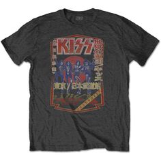 KISS Army Officially Licensed T-ShirtUnleash your inner rock star with our officially licensed KISS T-Shirt, the ultimate wardrobe addition for any classic rock fan. Immerse yourself in the iconic world of KISS, one of the most influential rock bands of all time, and join the ranks of the KISS Army!Features and BenefitsHigh-Quality Material: Our KISS t-shirt is made from 100% premium fabric, ensuring maximum comfort and durability. It's designed to survive your wildest mosh pits and the washing Kiss Merchandise, Banda Kiss, Paul Stanley, Kiss Band, Band Shirt, Screen Printing Designs, Band Shirts, High Quality T Shirts, Gray Tshirt