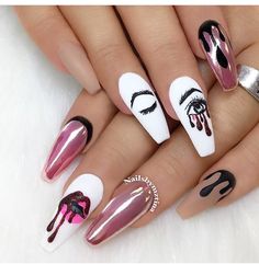 Coffin Nails Matte, Long Nail Designs, Nagel Tips, Acrylic Coffin, Super Nails, Acrylic Nails Coffin, Coffin Nails Designs, Dope Nails, Best Acrylic Nails