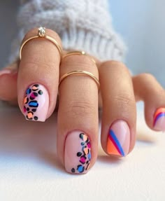 Summer Short Nails 2023, Summer Leopard Nails, Nails Poses, Nail Poses, Leopard Print Nails, Valentine Nails, Animal Print Nails, Cute Gel Nails, Her Nails