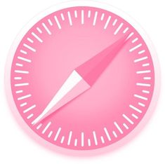 a pink clock with a pencil in the middle