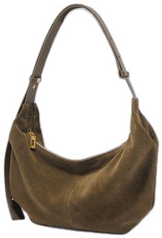 Luxury Suede Shoulder Bag With Metal Hardware, Khaki Leather Shoulder Bag With Leather Trim, Suede Shoulder Bag With Metal Hardware For Everyday Use, Trendy Khaki Leather Shoulder Bag, Daily Suede Bag With Metal Hardware, Suede Bags With Metal Hardware For Daily Use, Brown Suede Shoulder Bag For Work, Suede Shoulder Bag For Work, Elegant Suede Shoulder Bag With Metal Hardware