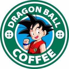 the dragon ball coffee logo is shown