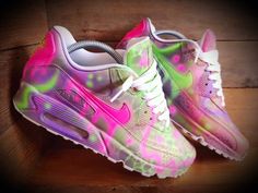 PLEASE READ FULL DESCRIPTION #INSTAGRAM: @beuniquecreate  3 week delivery available (UK only) ART YOU CAN WEAR  Over 900 pairs sold worldwide 'Pink-Purple Graffiti' Nike Air Max 90  100% Authentic Nike's professionally prepped, painted and sealed I paint every pair to order  Please be 100% sure on your size before ordering Protected with a professional sealer to help protect your shoes under normal walking conditions *PLEASE NOTE* Please read delivery and return policies before ordering All Inte Nike Shoes Women Fashion, Sneak Attack, Painted Sneakers, Nike Fashion Shoes, Custom Nike Shoes, All Nike Shoes, Nike Air Shoes, Nike Shoes Air Max, Cute Nike Shoes