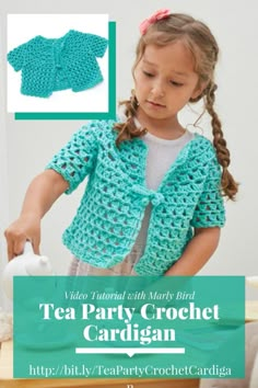 Cardigan Video, Bolero Haken, Crochet Gloves Free Pattern, Crochet Bolero Pattern, Marly Bird, Gilet Crochet, Crochet Baby Cardigan, Crochet Toddler, Crochet Bolero