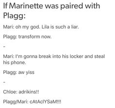 an email message with the words if marniette was paired with plague