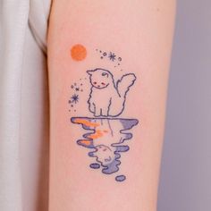 Small Garden Tattoo Ideas, Ephemeral Tattoo, A Small Tattoo, Gotik Tattoo, Live Tattoo, Arte Doodle, Cat Tattoos