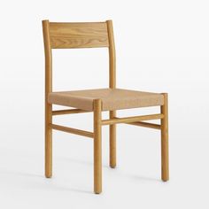 a wooden chair on a white background