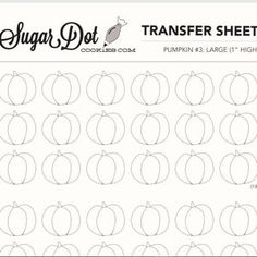 a sheet of paper with pumpkins cut out to spell the word transferer sheets