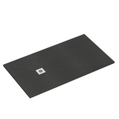 a black mat with a square logo on it