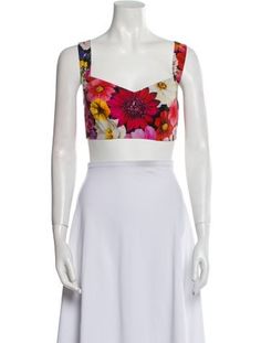 Dolce & Gabbana Crop TopFloral PrintSleeveless with Square NecklineConcealed Zip Closure at BackFit:Tops by Dolce & Gabbana typically fit true to size. Outerwear Sweater, Shirt Accessories, Hoodie Dress, Casual Jeans, Sweater Accessories, Square Neckline, Dress Accessories, Jacket Tops, Occasion Wear