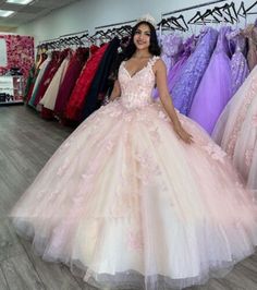 (eBay) Find many great new & used options and get the best deals for Princess Pink Quinceanera Dresses Butterflies Sweet 15 16 Prom Party Ball Gown at the best online prices at eBay! Free shipping for many products! Quince Dresses Pastel, Debut Dresses Filipino Pink, Quinceanera Dresses Butterflies, Pink Butterfly Quinceanera Dress, Baby Pink Quince Dress, Sweet 16 Pink Dresses, Coquette Quince, Pink Quinceanera Ideas, Aurora Quince