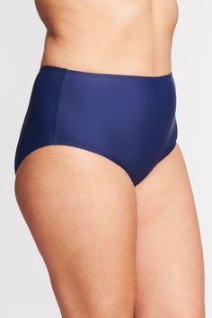 YOUR PERFECT BRIEF. Substantial coverage mid waist swim brief Hand wash in cold water; Line dry Tricot 82% Nylon 18% Spandex; Lining 100% Polyester What's my size? High Waist Solid Color Swim Skirt, High Waist Solid Swim Skirt For Swimming, Navy Nylon Swimwear For Swimming, Blue High Waist Swimwear, Blue High Waist Elastane Swimwear, Blue Stretch Nylon Swim Skirt, Blue Nylon Bottoms With Contoured Waistband, High Waist Elastane Swimwear For Sports, Blue Micro-elastic Smoothing Swimwear