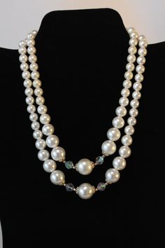 Double Strand Pearl Crystal Necklace Measures:  16 inches Gift Box included. Excellent Condition     Item No.:   Double Strand Pearl Crystal Neck Please view other items in our shop: www.etsy.com/shop/PearlInTheOcean Goebel Hummel, Hummel Figurines, Pearl Crystal, Pendant Necklaces, Crystal Necklace, Necklace Etsy, Jewelry Necklace Pendant, Gift Box, Jewelry Necklaces