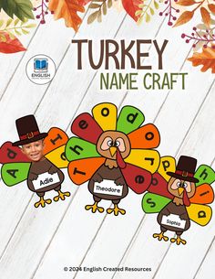 the turkey name craft is on display