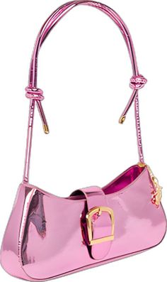 Modern Pink Shoulder Bag With Metal Hardware, Pink Shoulder Bag With Metal Hardware For Evening, Pink Formal Bag With Metal Hardware, Elegant Pink Shoulder Bag With Metal Hardware, Trendy Pink Shoulder Bag With Hasp Closure, Formal Pink Bag With Hasp Closure, Glossy Finish Shoulder Bag For Party, Pink Shoulder Bag With Gold-tone Hardware For Party, Elegant Pink Shoulder Bag With Hasp Closure