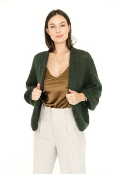 Some cardigans were created to look luxurious and eye-catching. Here is a perfect example of how simplicity can coexist with luxury and style and be a part of many different looks. From most elaborate evening style to a cozy “dinner with close friends” mood - it will add a texture of knitwear and warmth of alpaca wool to your activities. Trendy Long Sleeve Mohair Cardigan, Mohair Cardigan For Layering, Chic Oversized Mohair Sweater, Elegant Mohair Cardigan For Layering, Elegant Mohair Outerwear For Fall, Oversized Mohair Long Sleeve Cardigan, Soft Knit Mohair Cardigan For Fall, Fall Soft Knit Mohair Cardigan, Fall Mohair Soft Knit Cardigan