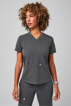 Method Flex Scrub Top Fabletics Onyx female Activewear >> Scrubs >> Tops >> Product Feed MotionTech regular 4-Way Stretch/Breathable/Lightweight Feel Maternity Scrub Top, Female Activewear, Big Bust, Scrub Tops, Active Wear For Women, Scrubs, Onyx