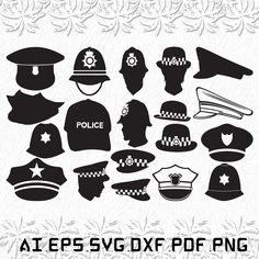 the silhouettes of police officers are shown in black and white