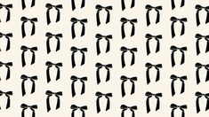 black and white bows on a cream background