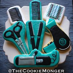 Cosmetology Cookies, Hair Cookies, Salon Cookies, Awesome Cookies, Hair Logo, Cookies N Cream Cookies