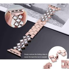 Shop beautiful Rose gold apple watch band straps, from quality stainless steel or leather to style your gorgeous women fashion outfit.  Our best selling products simple luxury top designs are made to fit apple watches 38mm, 40mm, 42mm, 44 mm, series 4 3 2 1. With best sellers & new modern products from sports, cuffs, bracelets to pink, lavender jewelry rosy accessories for your iwatch.   We offer wordwide shipping!  And iPhone case at www.Nuroco.com  #applewatchbands #applewatch  #nuroco Apple Watch Bands Rose Gold, Lavender Jewelry, Lavender Jewellery, Cuffs Bracelets, Apple Watch Bands Fashion, Apple Watch Wristbands, Apple Watch Bands Women, Diamonds Bracelet, Rose Gold Apple Watch