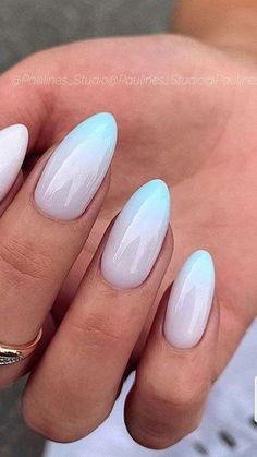 Nails Oval Shape Summer, Ombré Dipped Nails, Nails Almond Color, Gel Nail Designs Almond Shape, Almond Ombré Nails, Colorful Nails Almond, Nail Art Almond Shape, Trendy Nails Almond