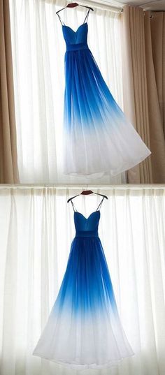 Beautiful Straps Blue Gradient Floor Length Party Dress, Bridesmaid Dress 2019 sold by BeMyBridesmaid on Storenvy Dresses Banquet, Prom Dresses Royal Blue, Dresses Royal Blue, Dresses Graduation, Graduation Party Dresses, Royal Blue Prom Dresses, Prom Dresses 2018, Spaghetti Strap Prom Dress, Unique Prom Dresses