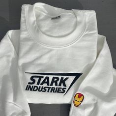 Stark Industries Embroidered sweatshirt; oversized crewneck; sweatshirts on sale – Mr Embroidery Gifts Stark Industries Logo, Stark Industries, Design Sweatshirt, Industry Logo, Stylish Skirts, Embroidery Gifts, Oversized Crewneck, Men Sweatshirt, Embroidered Crewneck