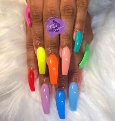 Nails Yellow, Rainbow Bright, Bright Nails, Trendy Nail Art, Unique Nails, Colorful Rainbow