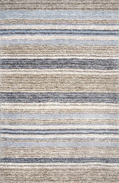 an area rug with multicolored stripes on it