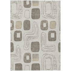 an area rug with various shapes and sizes