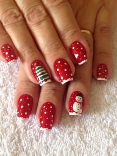 Xmas Nail Art, Red Christmas Nails, Cute Christmas Nails, Christmas Gel Nails, Nagel Tips, Christmas Nail Art Designs, Christmas Nails Acrylic, Xmas Nails, Christmas Nail Designs