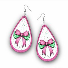 Pink Christmas Bow Earring Design #pink #christmas #pinkchristmas #christmastime #bow #earringsmaker #earring #earrings #earringsofinstagram #sublimationprint #sublimated #sublimationdesign #sublimationprinting #etsyseller #etsysellersofinstagram #digitaldownloads #etsylovers #myetsyshop #etsylove #etsyshopsofinstagram #standwithsmall #etsyhandmade #etsyshop https://artperch.etsy.com/listing/1805042462 Earring Png, Bow Earring, Christmas Bow, Green Bows, Bow Earrings, Christmas Bows, Christmas Earrings, Editing Software