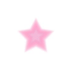 a pink star on a white background