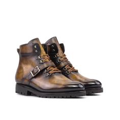 Duke Patina Hiking Boots - Premium Men Dress Boots from Que Shebley - Shop now at Que Shebley Men Dress Boots, Black Commando, Brown Hiking Boots, Mens Dress Boots, Leather Hiking Boots, Mens Hiking Boots, Botas Chelsea, Leather Slip On Shoes, Hiking Boot