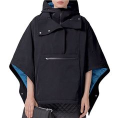 Burberry Caldbergh Oversized Hooded Poncho Blue Women’s M/L $1,890. New With Tags. Burberry's Hooded Caldbergh Poncho Is Elevated By A Contrast Peek-Through Puffer Lining. Attached Hood With Drawcords Stand Collar With Snap Closures Cape Sleeves Front Zip Pocket Convertible Split Snap Sides 100% Polyester Machine Wash Imported Size & Fit About 30" From Shoulder To Hem Oversized Hooded Cape For Cold Weather, Winter Outdoor Cape, Modern Oversized Outerwear With Detachable Hood, Oversized Modern Hooded Outerwear, Modern Oversized Outerwear For Outdoor, Oversized Hooded Outdoor Cape, Blue Oversized Outerwear With Adjustable Hood, Oversized Hooded Cape For Outdoor, Blue Hooded Winter Cape