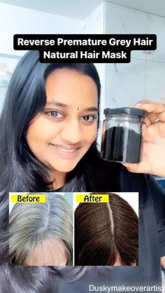 Grey Hair Natural, Grey Hair Home Remedies, Hair Growth Methods, Black And Grey Hair