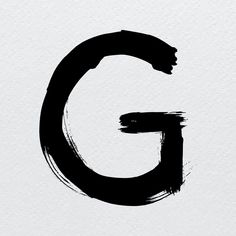 the letter g is painted with black paint