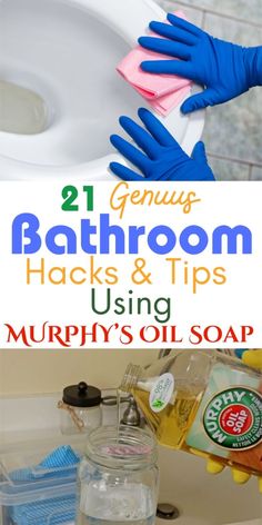 bathroom hacks and tips using murpy's oil soap to clean your hands