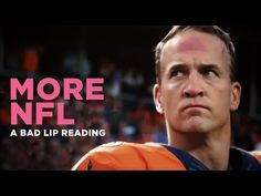 a man in an orange jersey with the words more nfl a bad lip reading