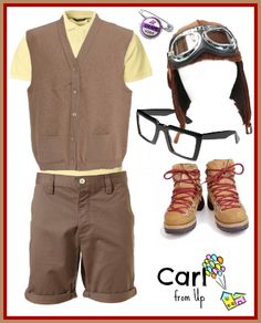 a man's outfit with glasses, hat and boots