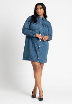 Denim Mini Shirt Dress Night Out Tops, Mini Shirt Dress, Red Mini Dress, Skirt Leggings, Wide Leg Denim, Denim Mini, Sweater Blouse, Blazer Dress, Denim Wash