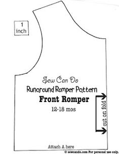 an apron pattern with measurements for the front and back