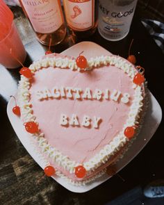 Sagittarius baby cake pink icing cherries zodiac pinterest vsco cute birthday party celebration  instagram  berry berries euphoria cottagecore theme harry styles lana del Rey Taylor swift Sagittarius Cake Aesthetic, Saggitarius Cake Design, Aesthetic Sagittarius, Chrissy Jones