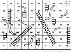 a game board with ladders and numbers on the side, as well as an image of