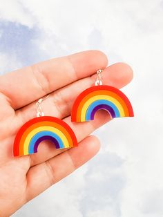 Pride Rainbow Earrings - Pop Pastel Lesbian Earrings, Small Hand Bags, Coffee Earring, Anime Earrings, Cute Surprises, Goth Earrings, Cute Nike Outfits, Kawaii Earrings, Food Earrings