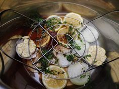 the food is prepared and ready to be put into the pot for cooking in the pressure cooker