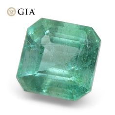 4.01Ct Octagonal/Emerald Cut Green Emerald Gia Certified Zambia Zambian Emerald, Step Cut, Bluish Green, Loose Stones, Bespoke Jewellery, Green Tones, Emerald Gemstone, Green Emerald, Gorgeous Jewelry